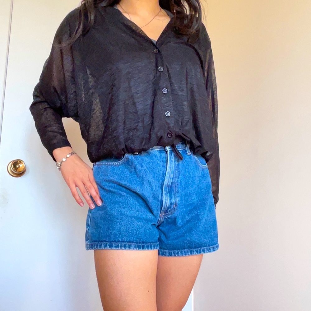 Sheer Black Blouse